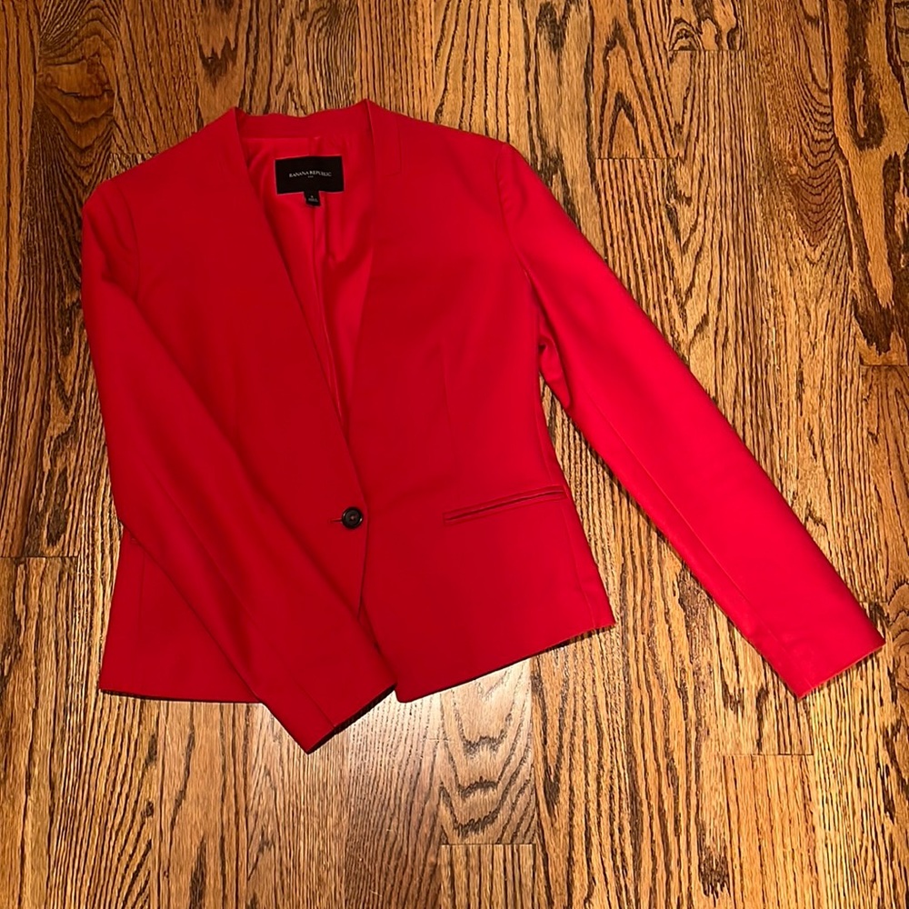 Banana Republic Red Blazer size 2